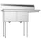 Koolmore 2 Compartment Stainless Steel NSF Commercial Kitchen Prep & Utility Sink with Drainboard SB151512-15R3 - alternate 6